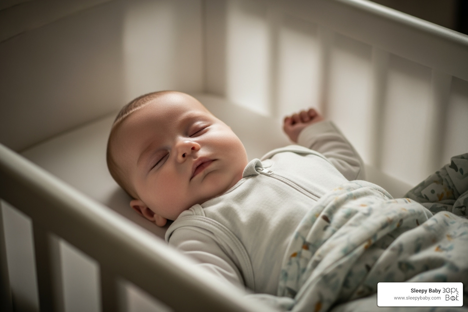 peaceful sleeping baby in safe sleep space - gripe water for sleep