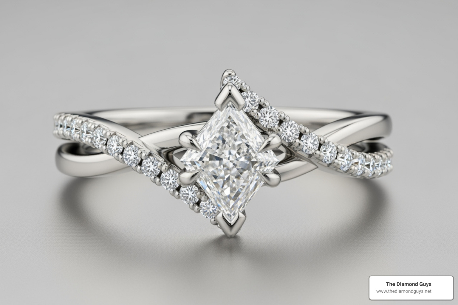 unique modern engagement ring with fancy shaped diamond - engagement rings nearby