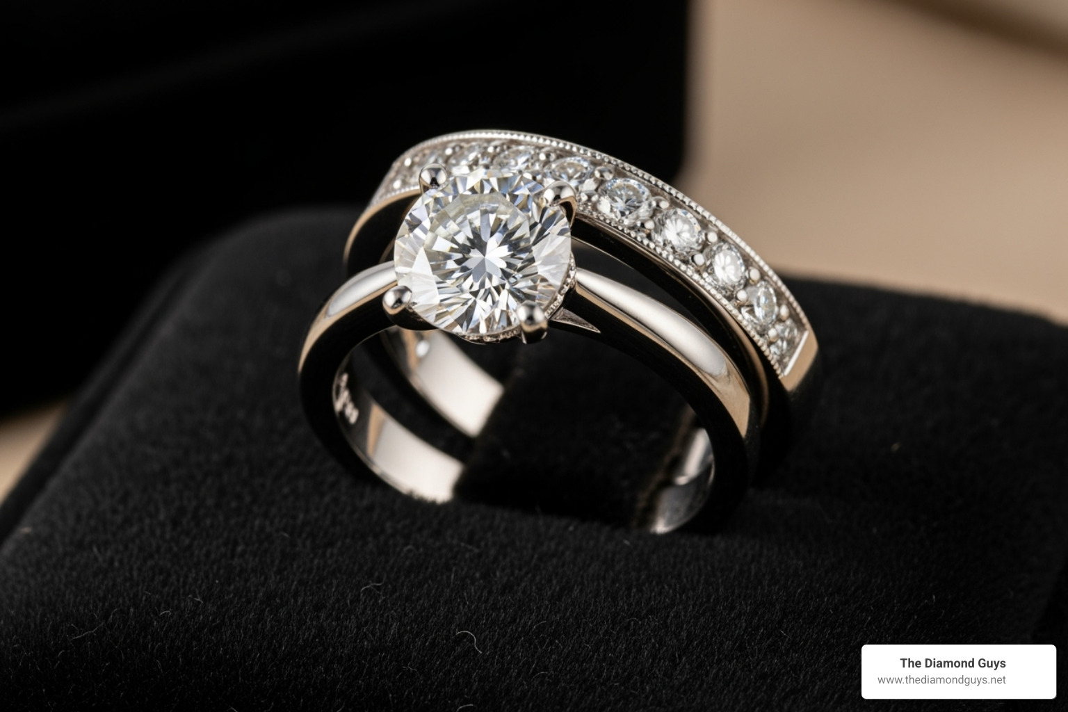 matching engagement ring and wedding band set - engagement rings nearby