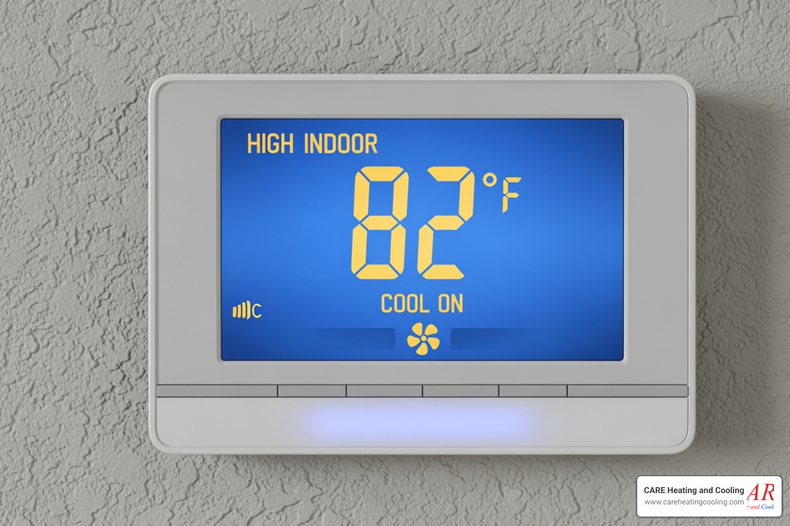 thermostat displaying a high temperature despite the AC running - hvac maintenance dublin oh thermostat displaying a high temperature despite the AC running - hvac maintenance dublin oh