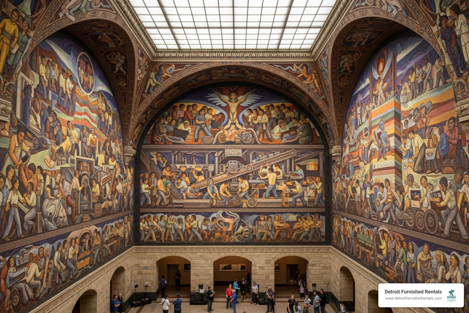 Rivera Court, Detroit Industry Murals, Institute of Art. - art museum detroit michigan