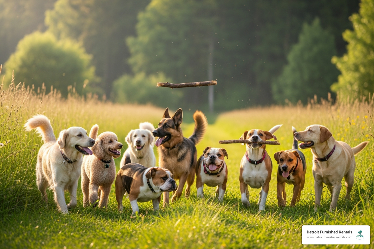 variety of pet breeds - Pet friendly apartment search