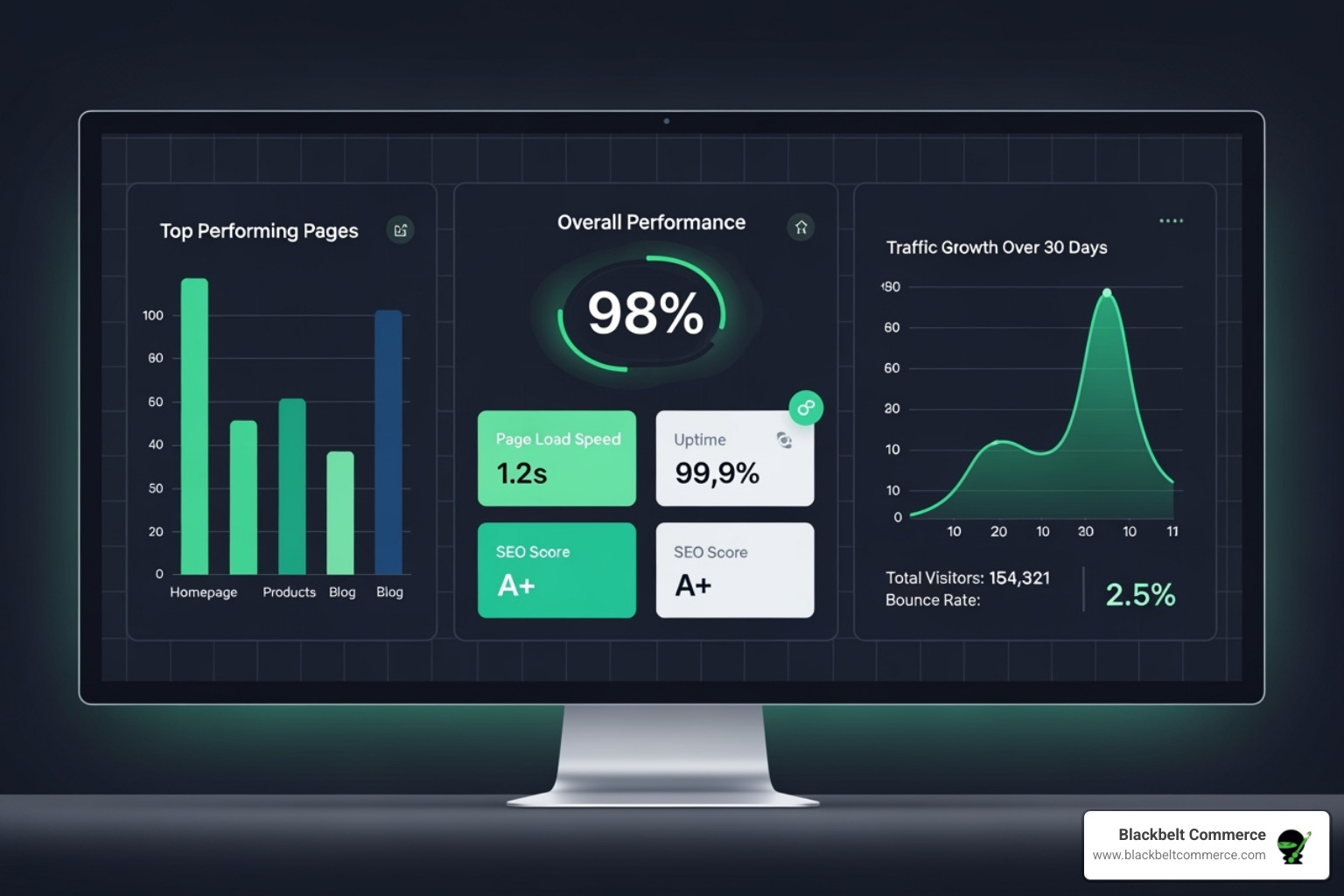 A Google PageSpeed Insights report showing a high score - shopify seo help