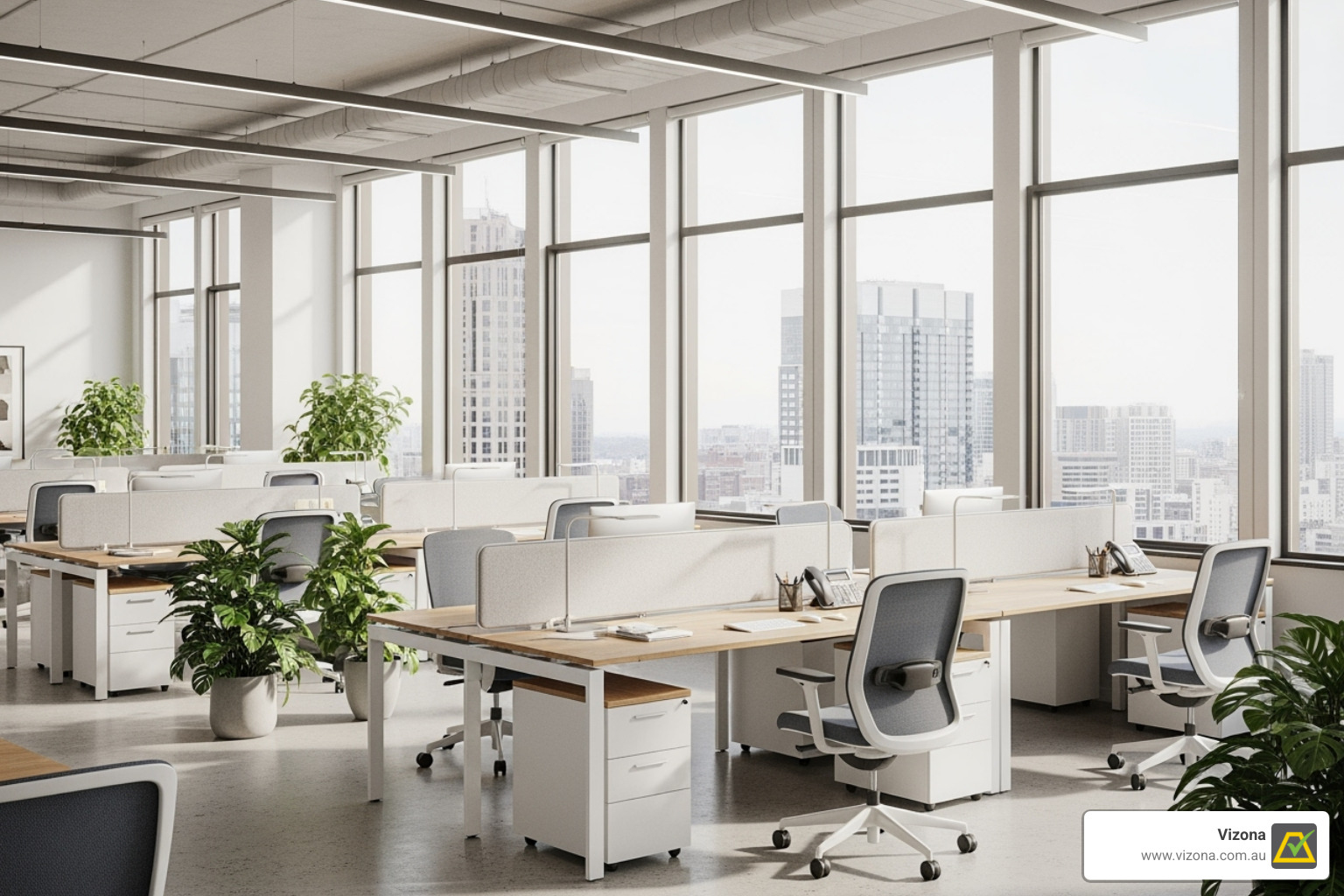 Office space using daylighting and task lighting - energy efficient lighting system design for building Office space using daylighting and task lighting - energy efficient lighting system design for building