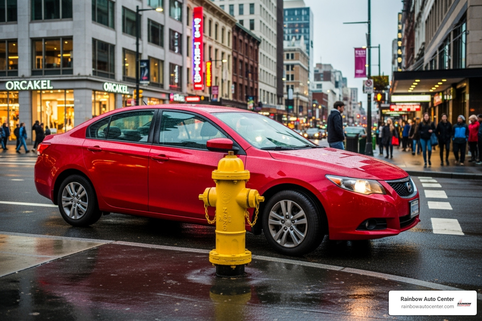 Car parked illegally next to a fire hydrant in Hayward - Hayward car towing