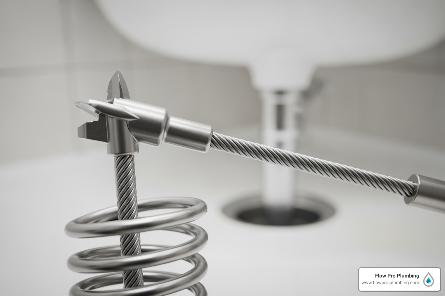 Traditional drain snake or auger - sewer hydro jetting Traditional drain snake or auger - sewer hydro jetting