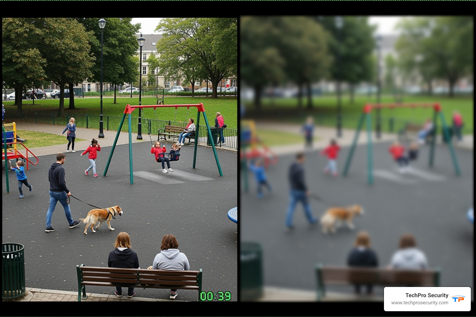 clear vs blurry camera feed - commercial camera repair