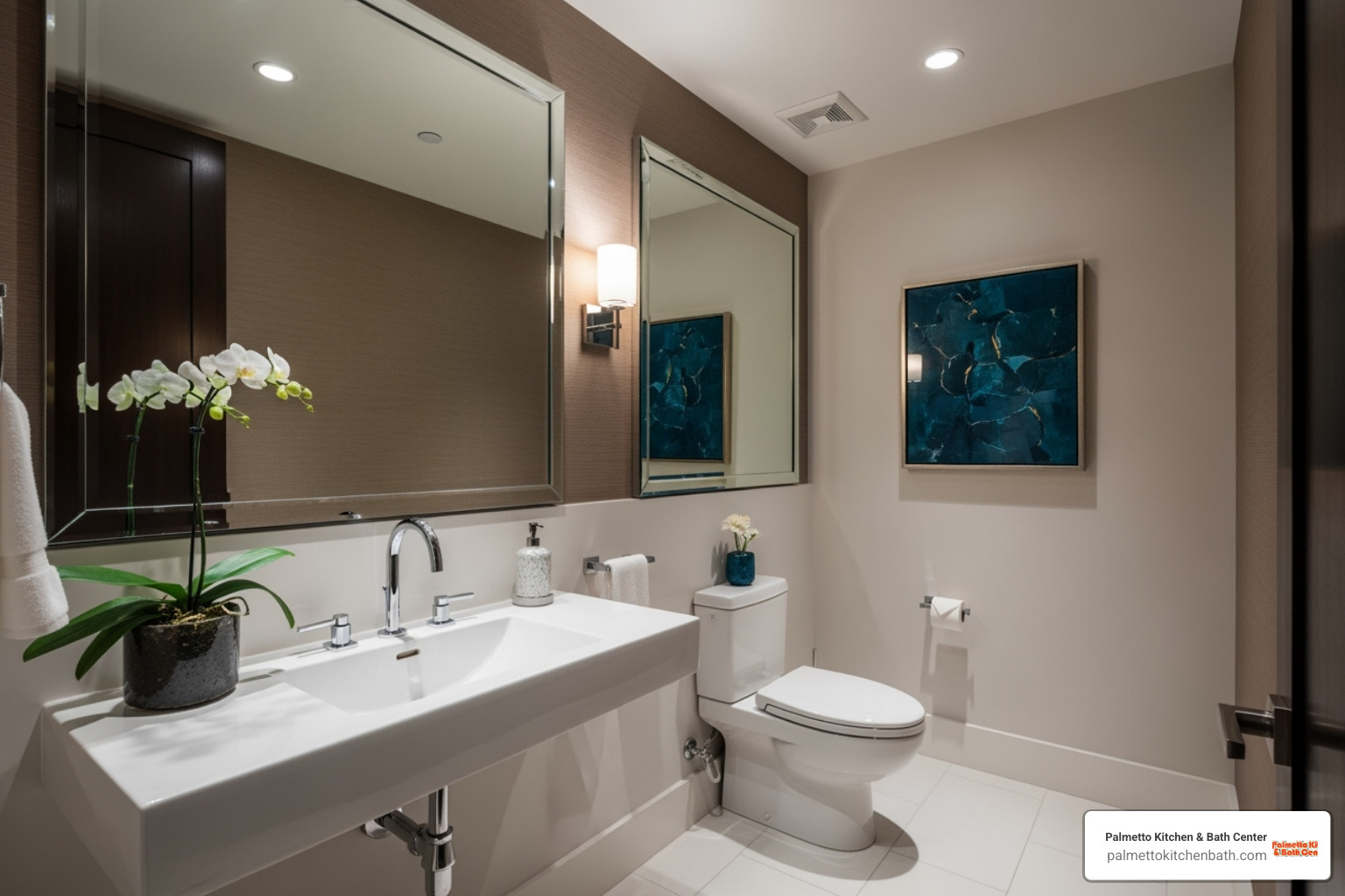 small, stylish powder room - bathroom renovation quotes small, stylish powder room - bathroom renovation quotes