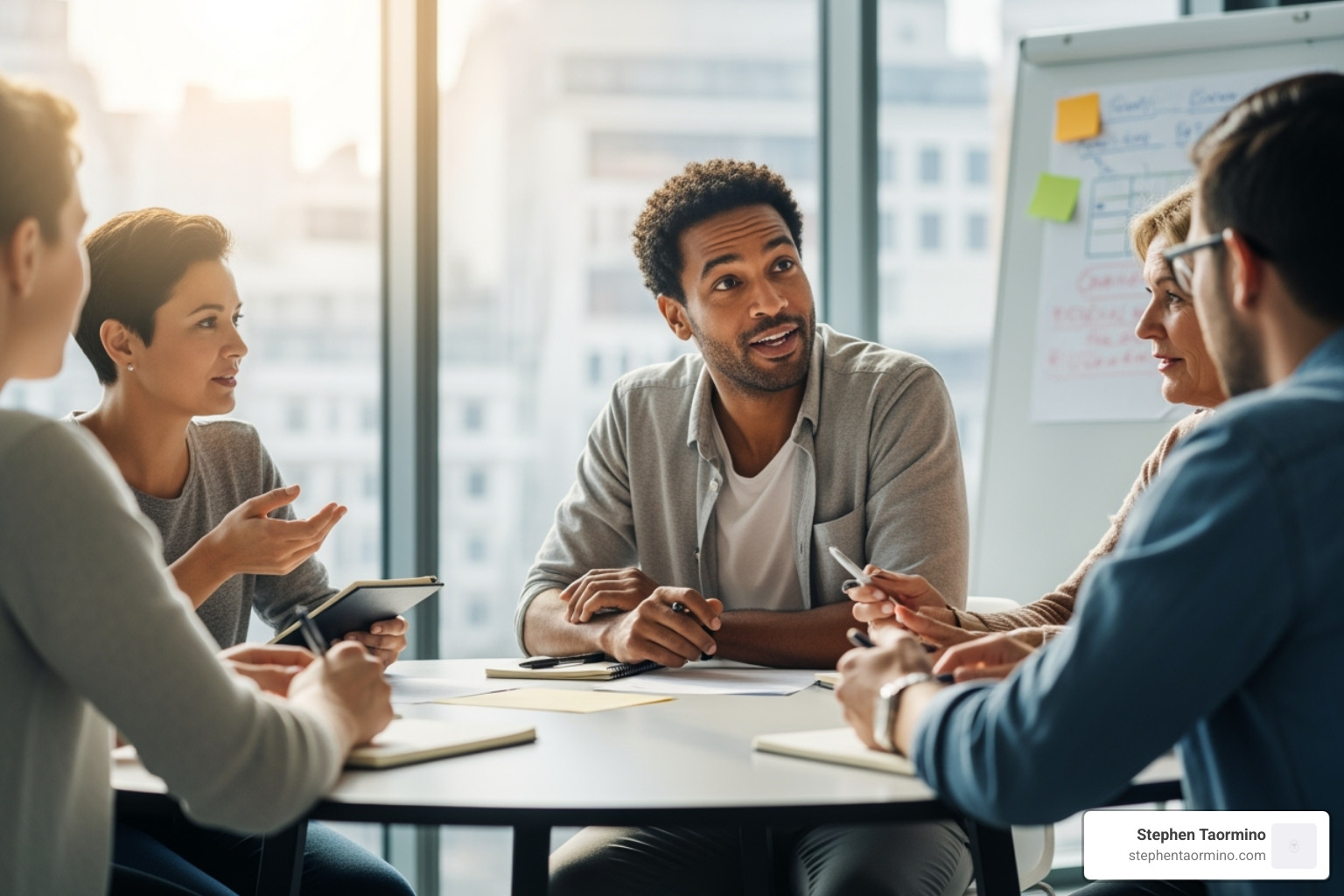 facilitator actively listening - workshop facilitator