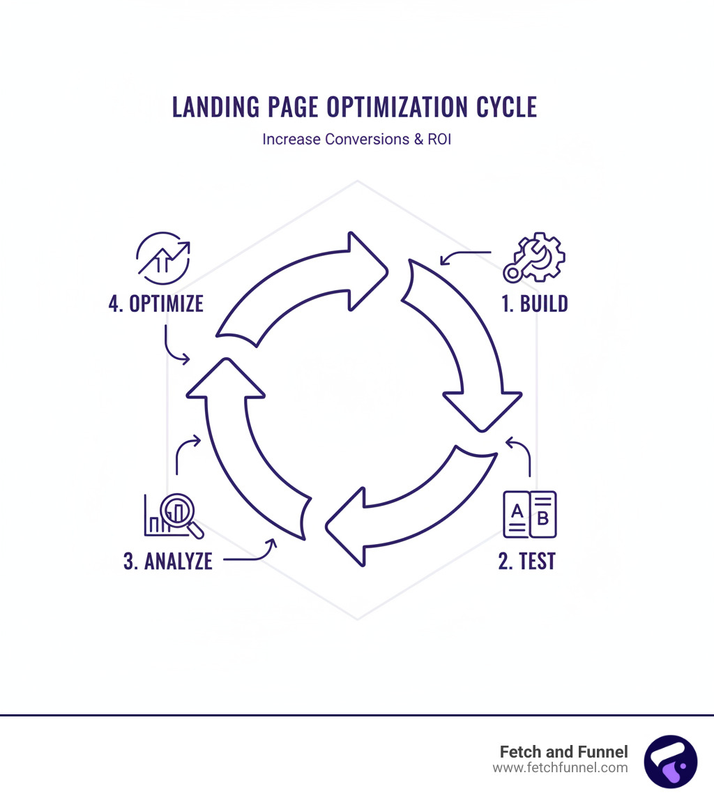 landing page optimization cycle - landing page optimization tools infographic landing page optimization cycle - landing page optimization tools infographic