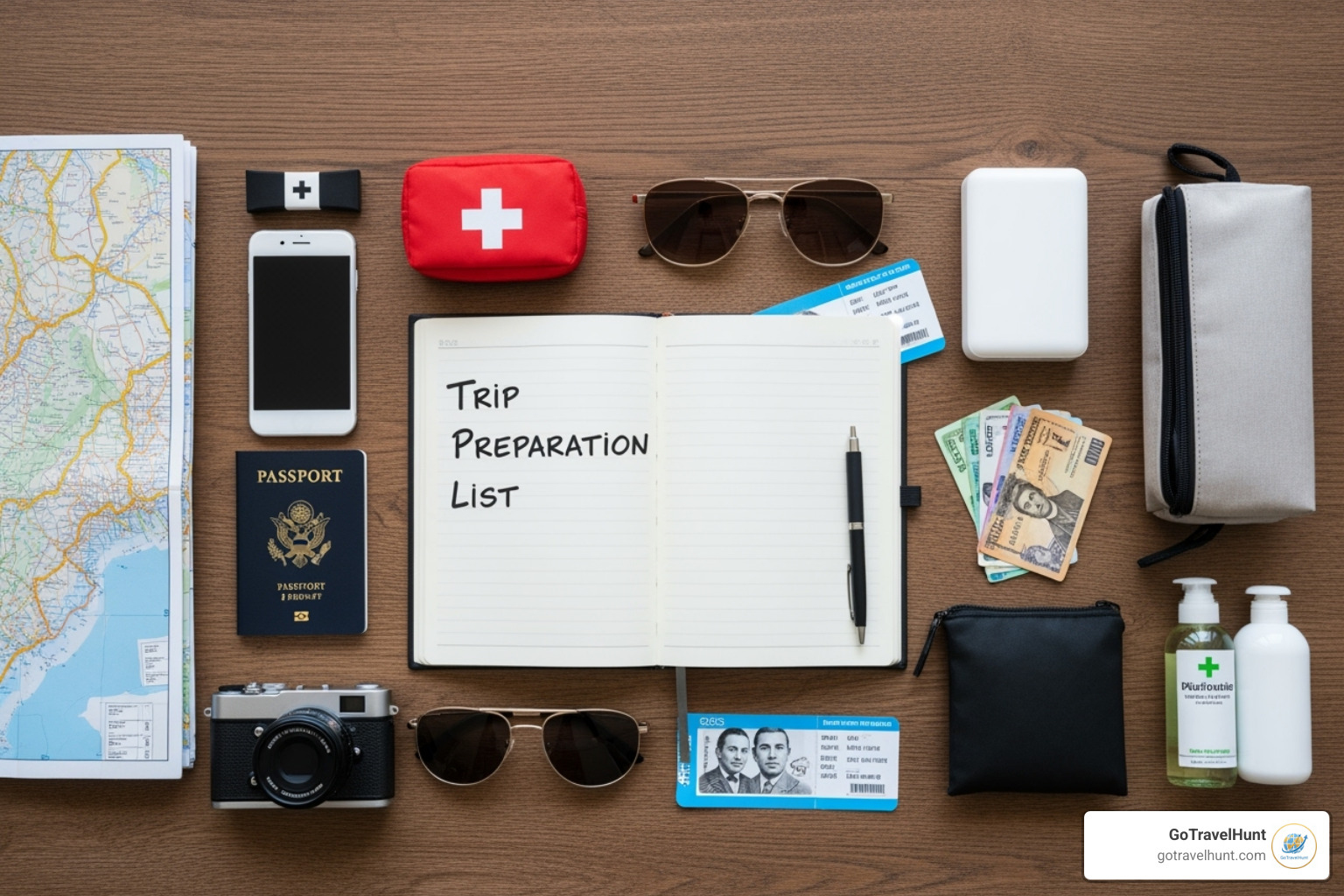 calendar with travel tasks - trip preparation list calendar with travel tasks - trip preparation list