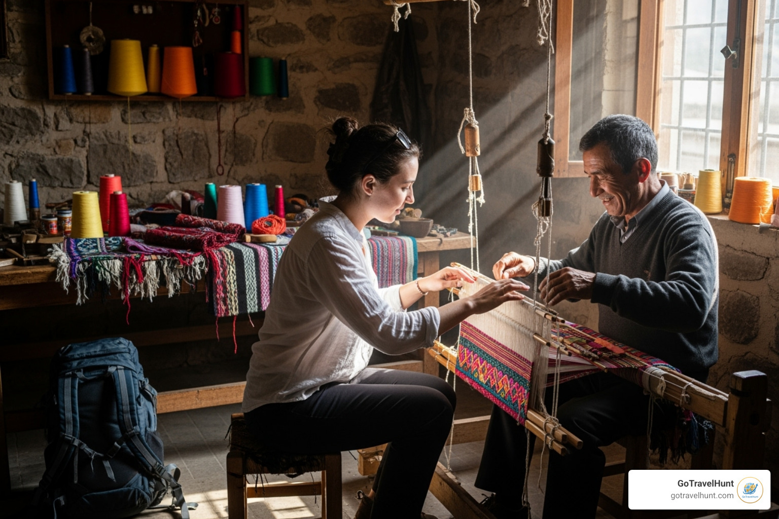 traveler learning a traditional craft from a local artisan - inspirational travel traveler learning a traditional craft from a local artisan - inspirational travel