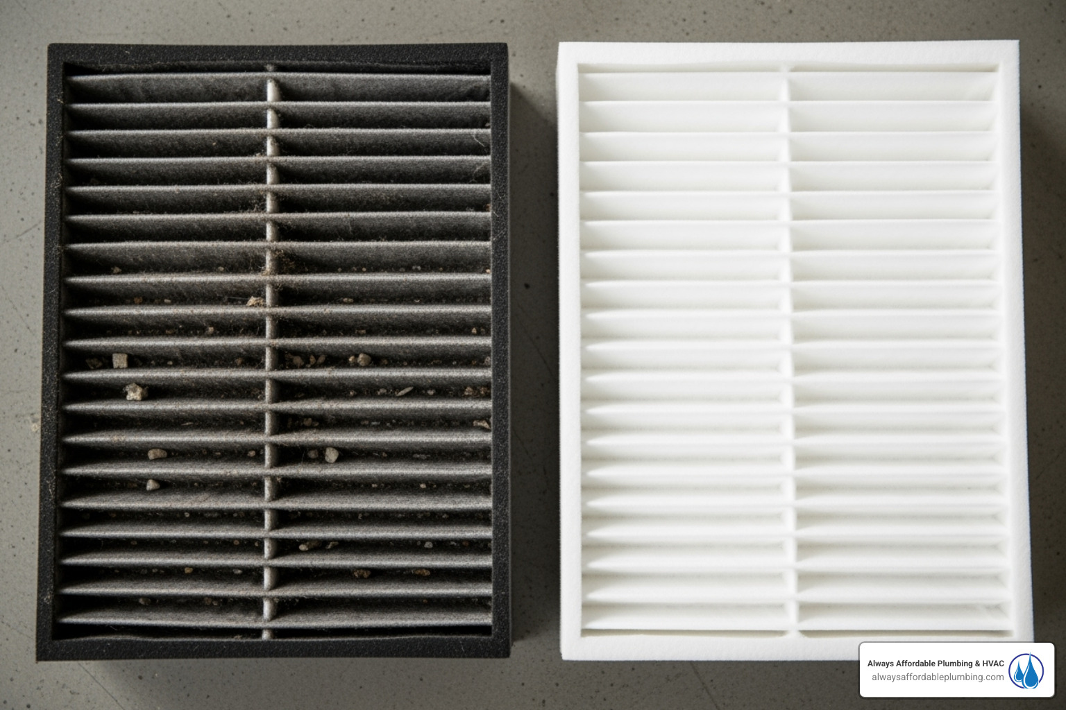 a dirty furnace filter next to a clean one - My furnace is blowing cold air. Can you find me some companies in the Roseville area that do gas furnace repair?