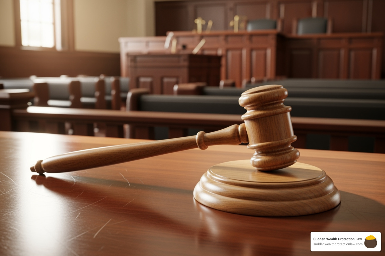 gavel in a courtroom - will estranged child