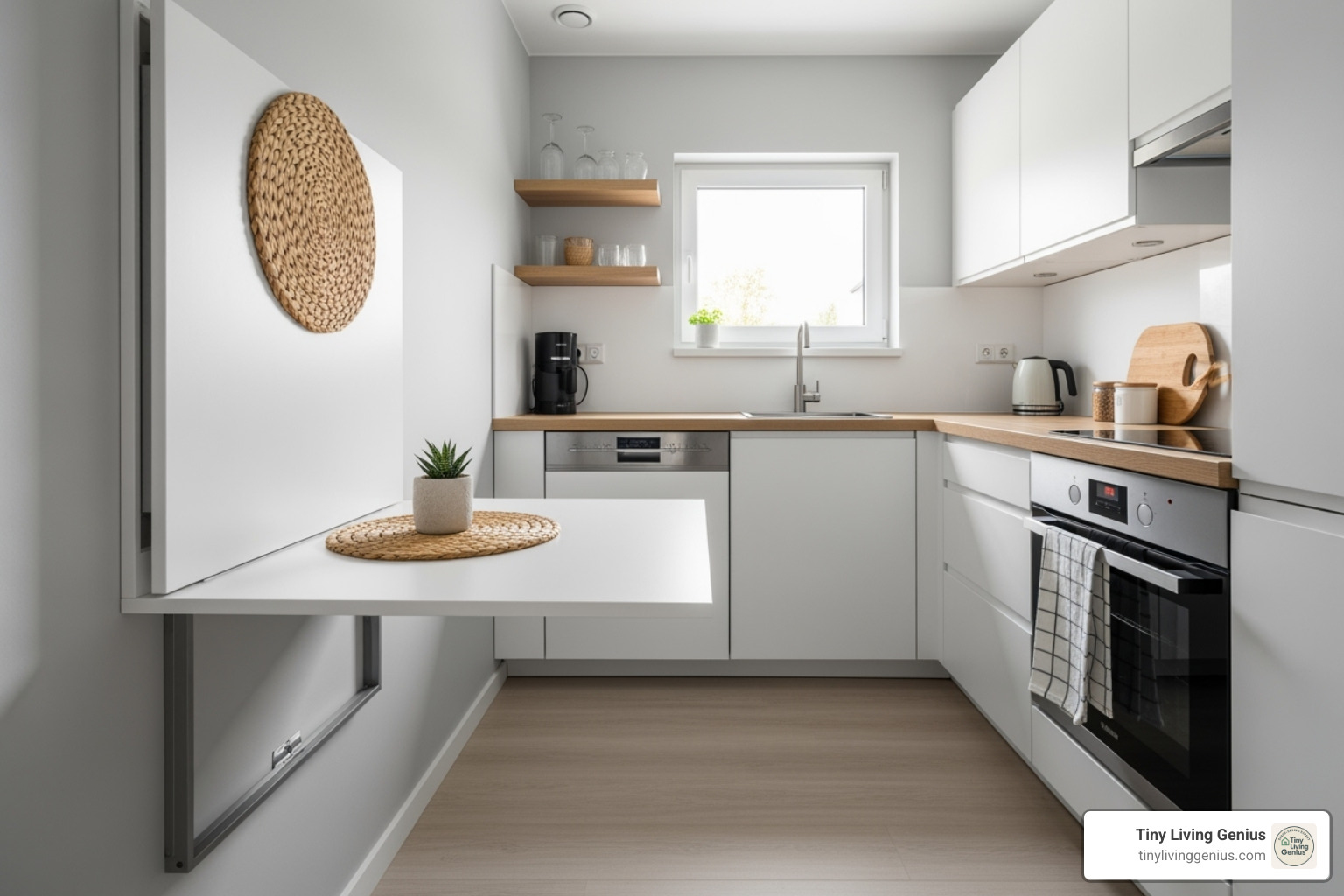 wall-mounted table folded down in a tiny kitchen - small dining room tables for small spaces wall-mounted table folded down in a tiny kitchen - small dining room tables for small spaces