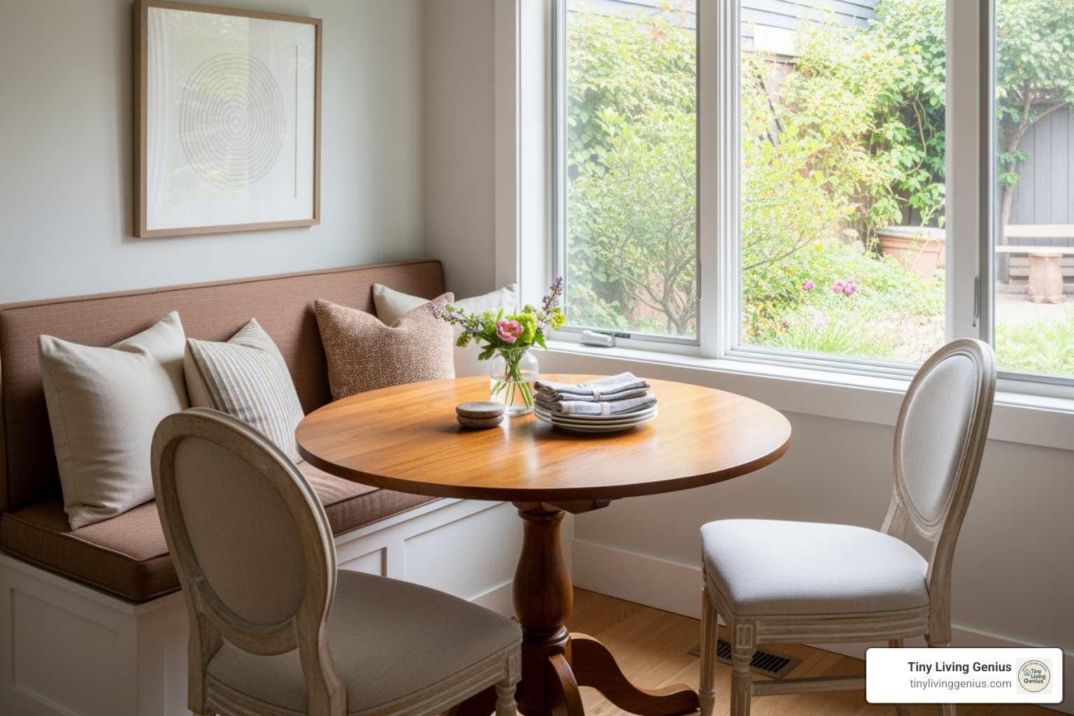dining nook with a bench against the wall and two chairs - small dining room tables for small spaces dining nook with a bench against the wall and two chairs - small dining room tables for small spaces