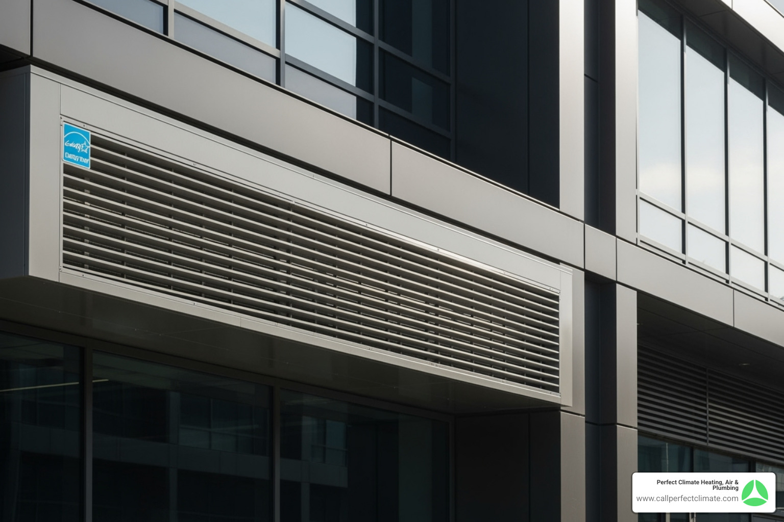 An Energy Star rated commercial HVAC unit, clean and modern, integrated into a building's design - commercial hvac service in poseyville in An Energy Star rated commercial HVAC unit, clean and modern, integrated into a building's design - commercial hvac service in poseyville in