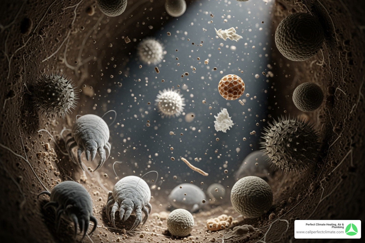 Microscopic dust mites and allergens in air ducts - 24/7 air duct cleaning repair in haubstadt in Microscopic dust mites and allergens in air ducts - 24/7 air duct cleaning repair in haubstadt in