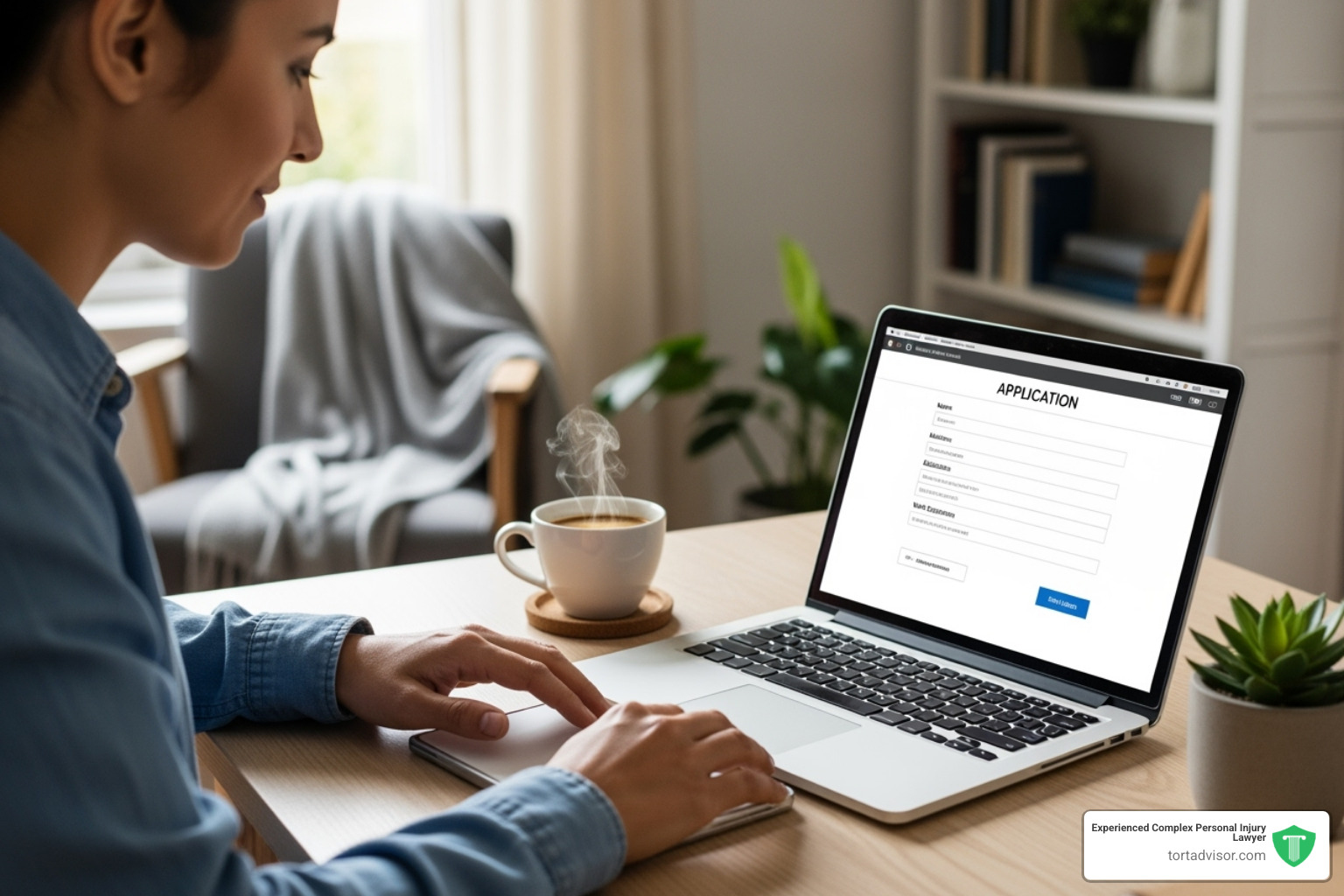 person using a laptop to fill out an online form - Disability benefits guide person using a laptop to fill out an online form - Disability benefits guide