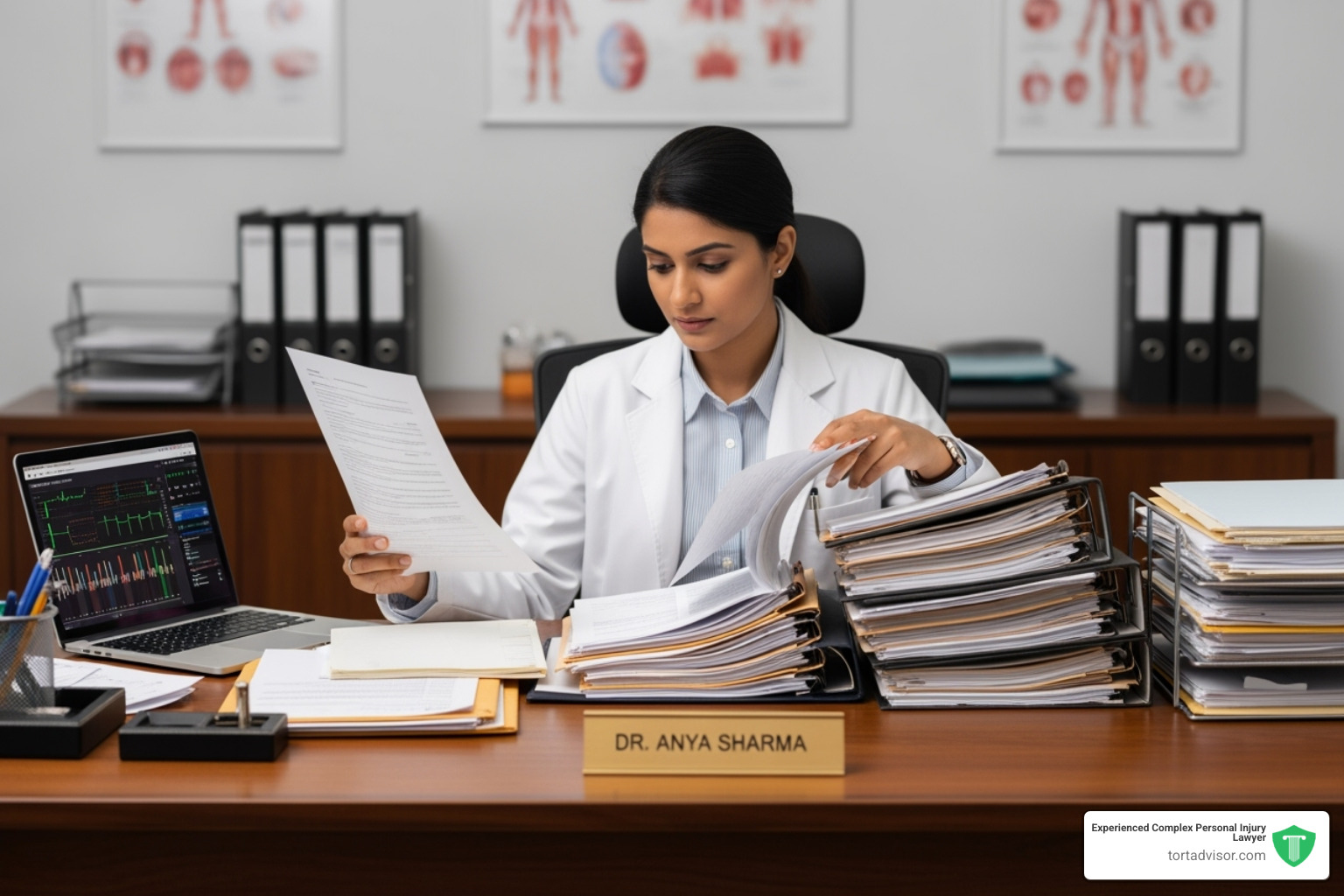 person organizing medical documents - Disability for PTSD person organizing medical documents - Disability for PTSD