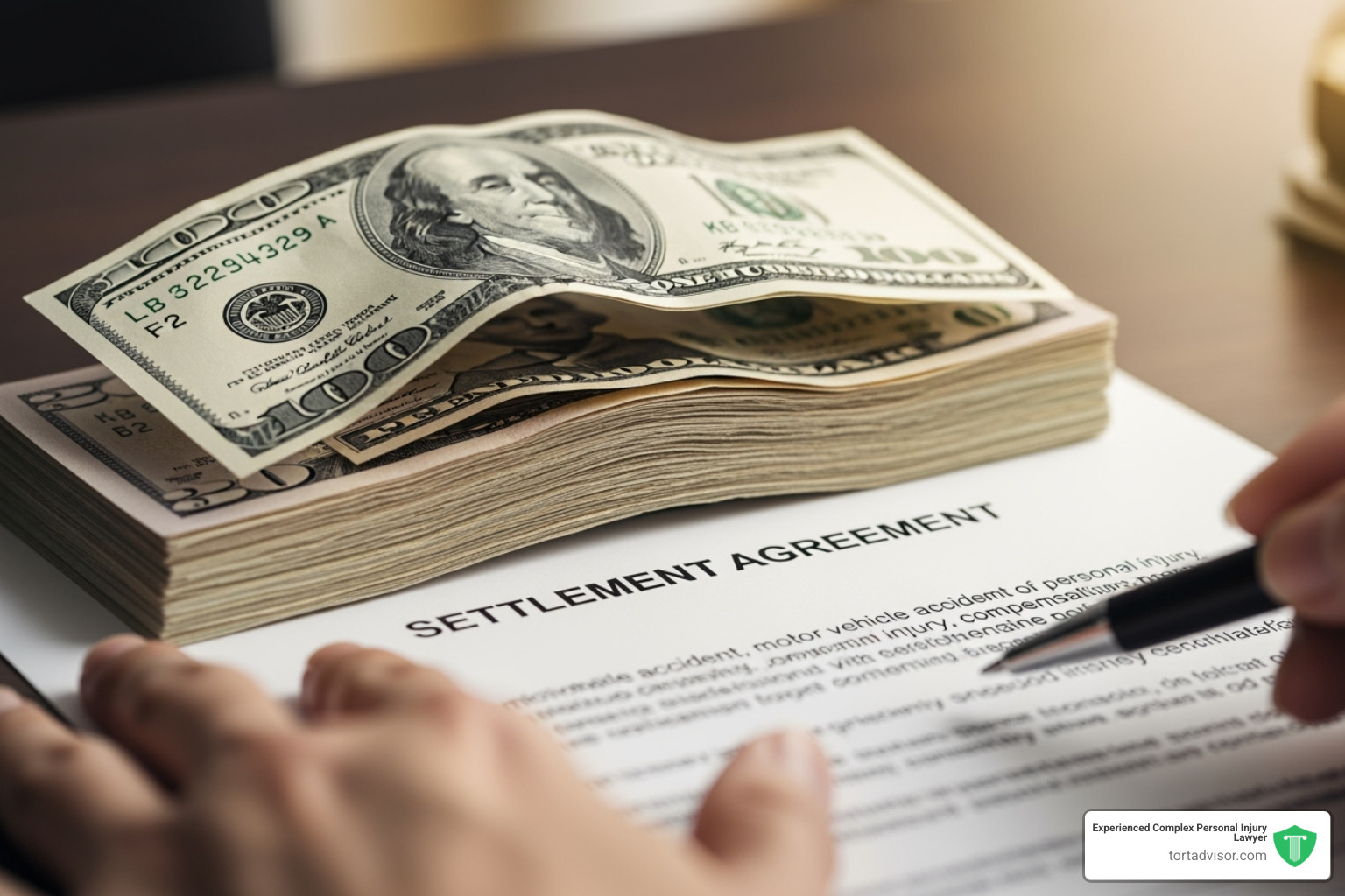Image of a document labeled "Settlement Agreement" - motor vehicle accident settlement amounts Image of a document labeled "Settlement Agreement" - motor vehicle accident settlement amounts