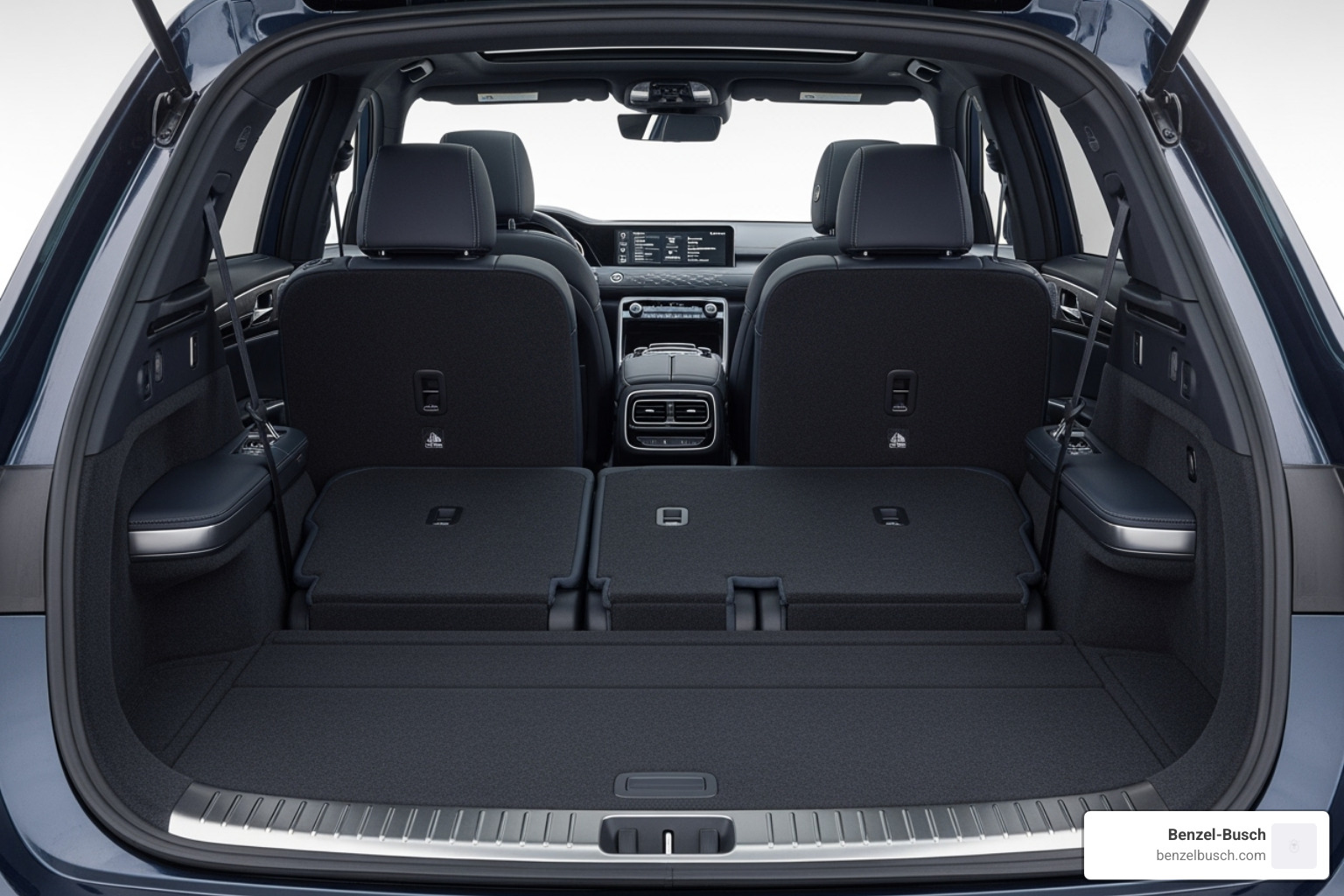 Genesis GV80 cargo area with third row folded flat - genesis gv80 7 passenger Genesis GV80 cargo area with third row folded flat - genesis gv80 7 passenger