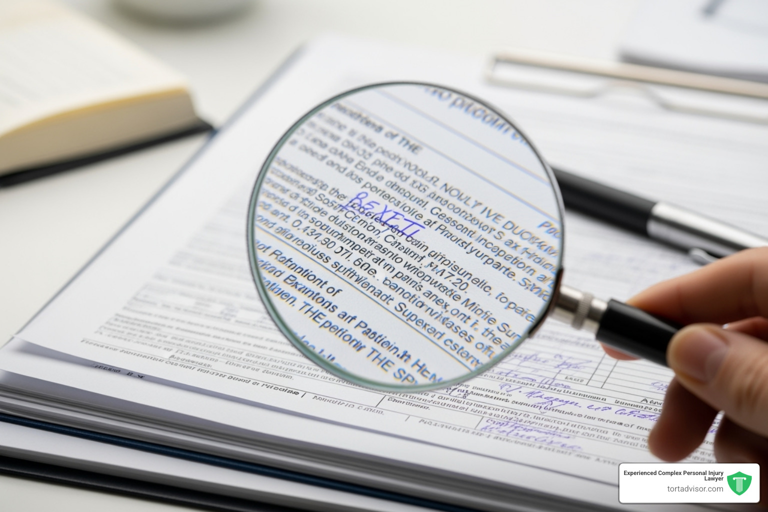 magnifying glass over medical documents - SSDI approval time