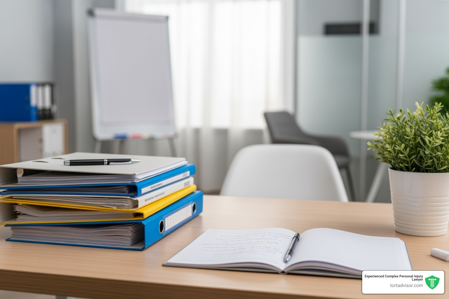 Organized medical files and a notepad - SSDI for anxiety Organized medical files and a notepad - SSDI for anxiety