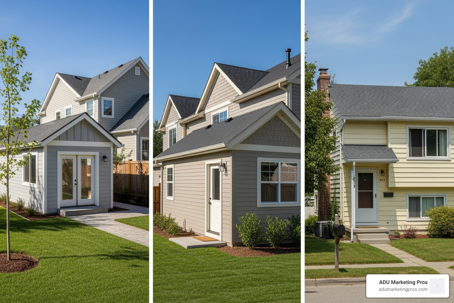 comparing a detached ADU, an attached ADU, and a JADU - San Jose ADU parking