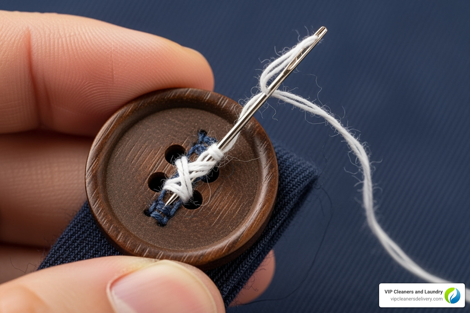 close-up of a needle and thread sewing on a button, showing how to create a shank - how to do a quick alteration close-up of a needle and thread sewing on a button, showing how to create a shank - how to do a quick alteration