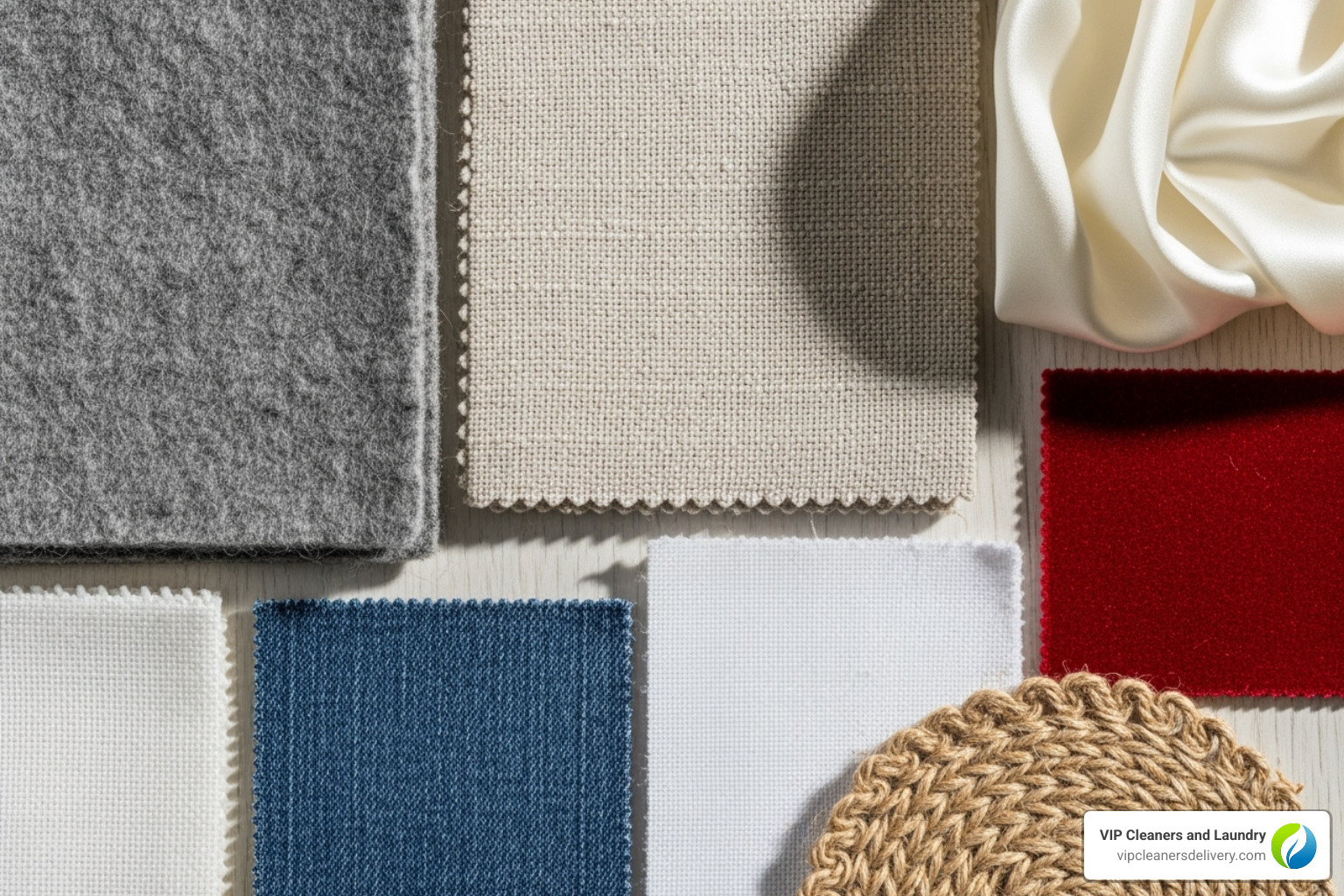 of various fabric swatches like wool, linen, and silk - how much does tailoring a suit cost