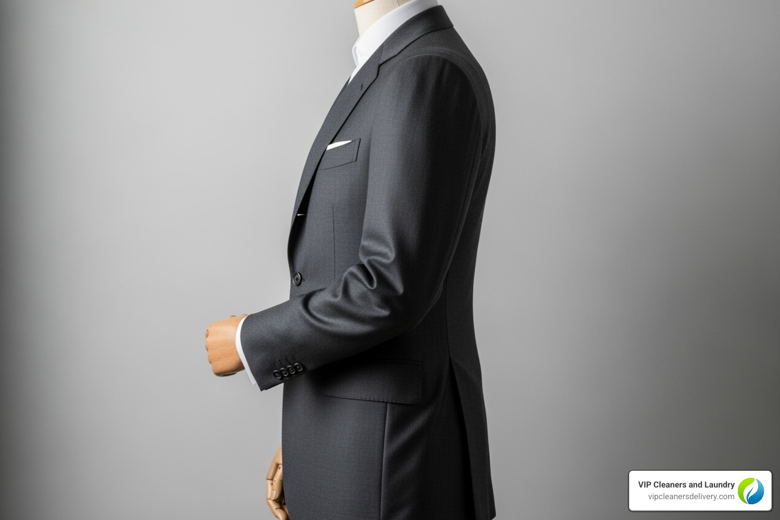 of a perfectly custom suit jacket from the side, showing a clean silhouette - how much does tailoring a suit cost