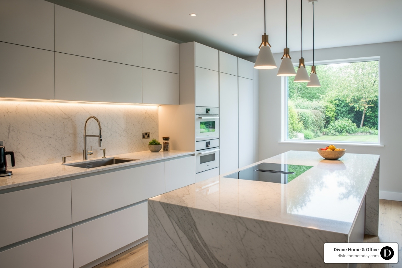perfectly staged kitchen with clear countertops - staging your home for sale perfectly staged kitchen with clear countertops - staging your home for sale
