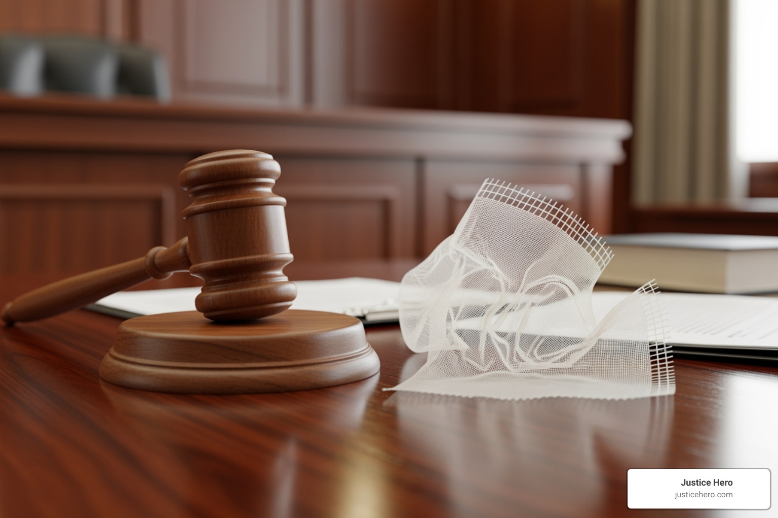 Gavel and defective medical device - hernia mesh injury lawsuit Gavel and defective medical device - hernia mesh injury lawsuit