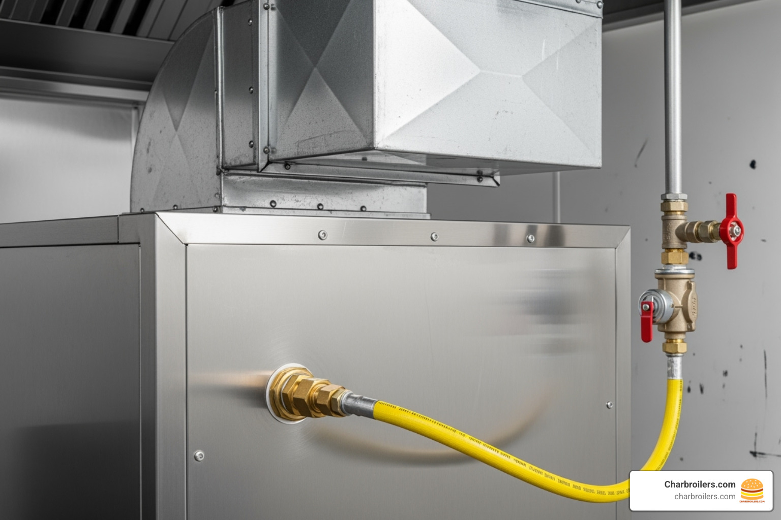 back of commercial gas convection oven with gas line and ventilation connections - commercial gas convection oven back of commercial gas convection oven with gas line and ventilation connections - commercial gas convection oven