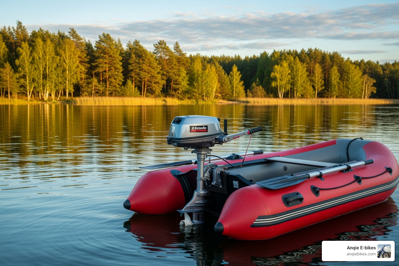 lightweight outboard motor mounted on the transom of a small inflatable boat - lightest 2 stroke outboard motor lightweight outboard motor mounted on the transom of a small inflatable boat - lightest 2 stroke outboard motor