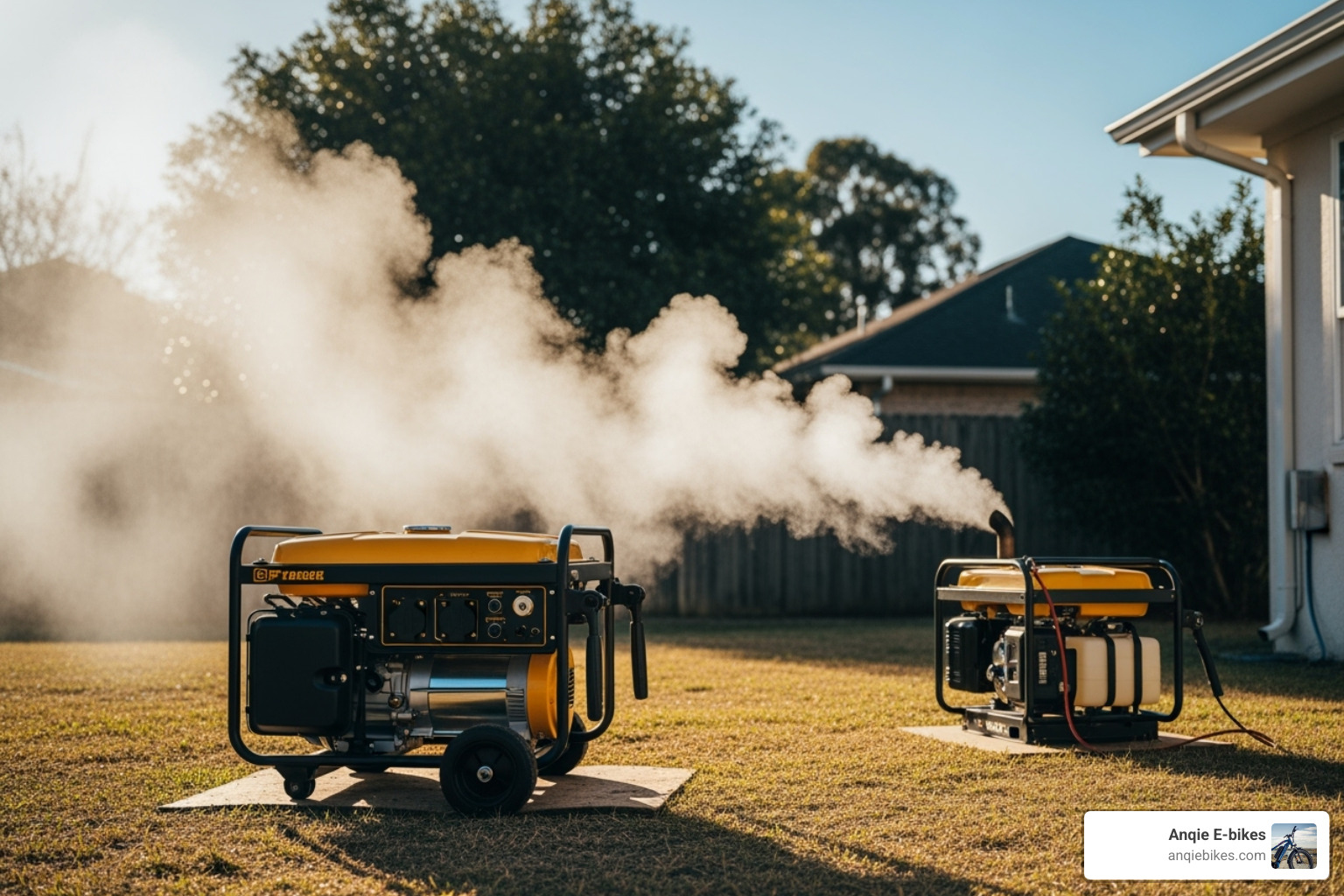 generator running outdoors well-ventilated - generator 220 volt