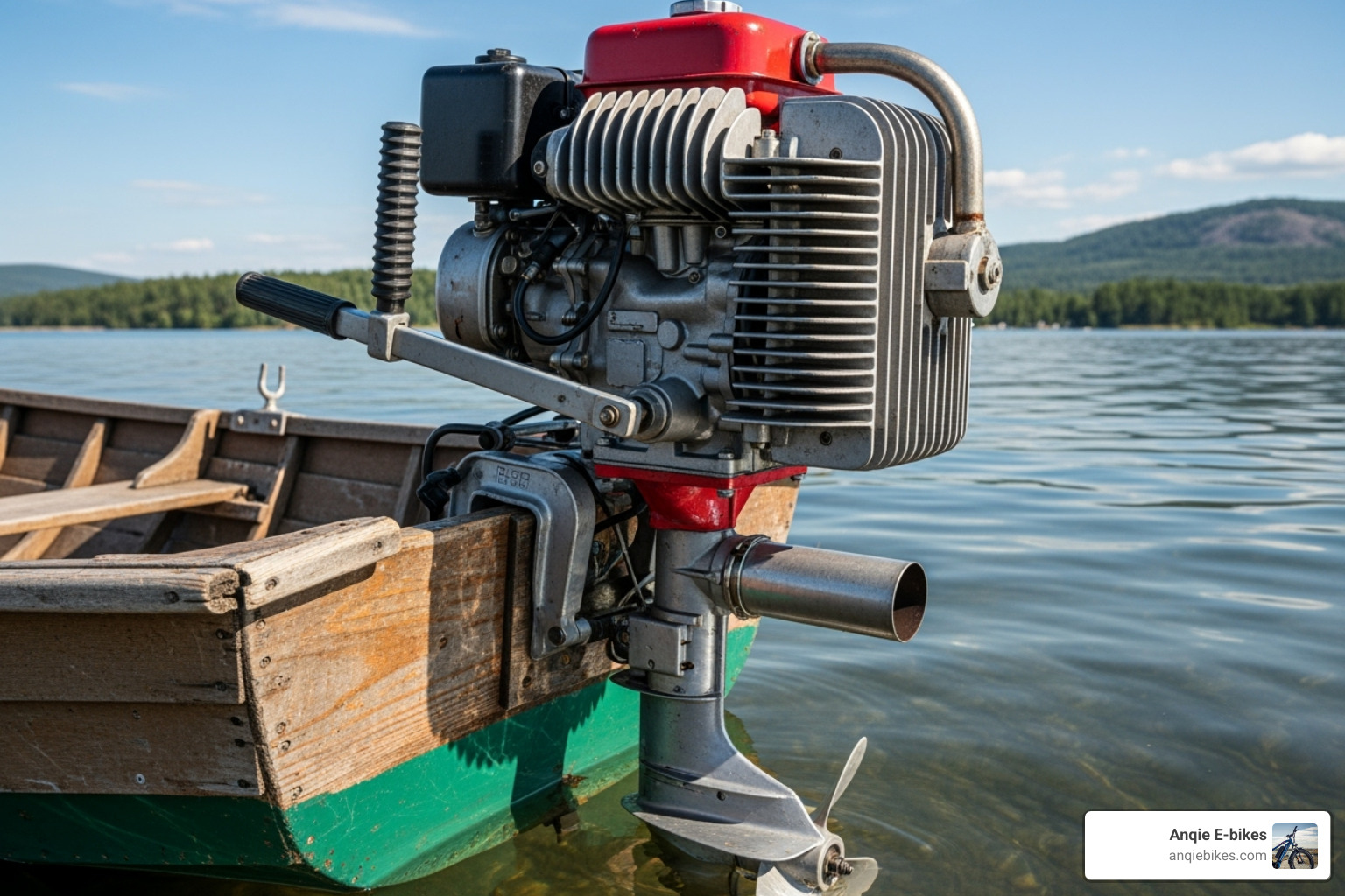 air-cooled outboard engine with visible cooling fins - 4 stroke cooling system air-cooled outboard engine with visible cooling fins - 4 stroke cooling system