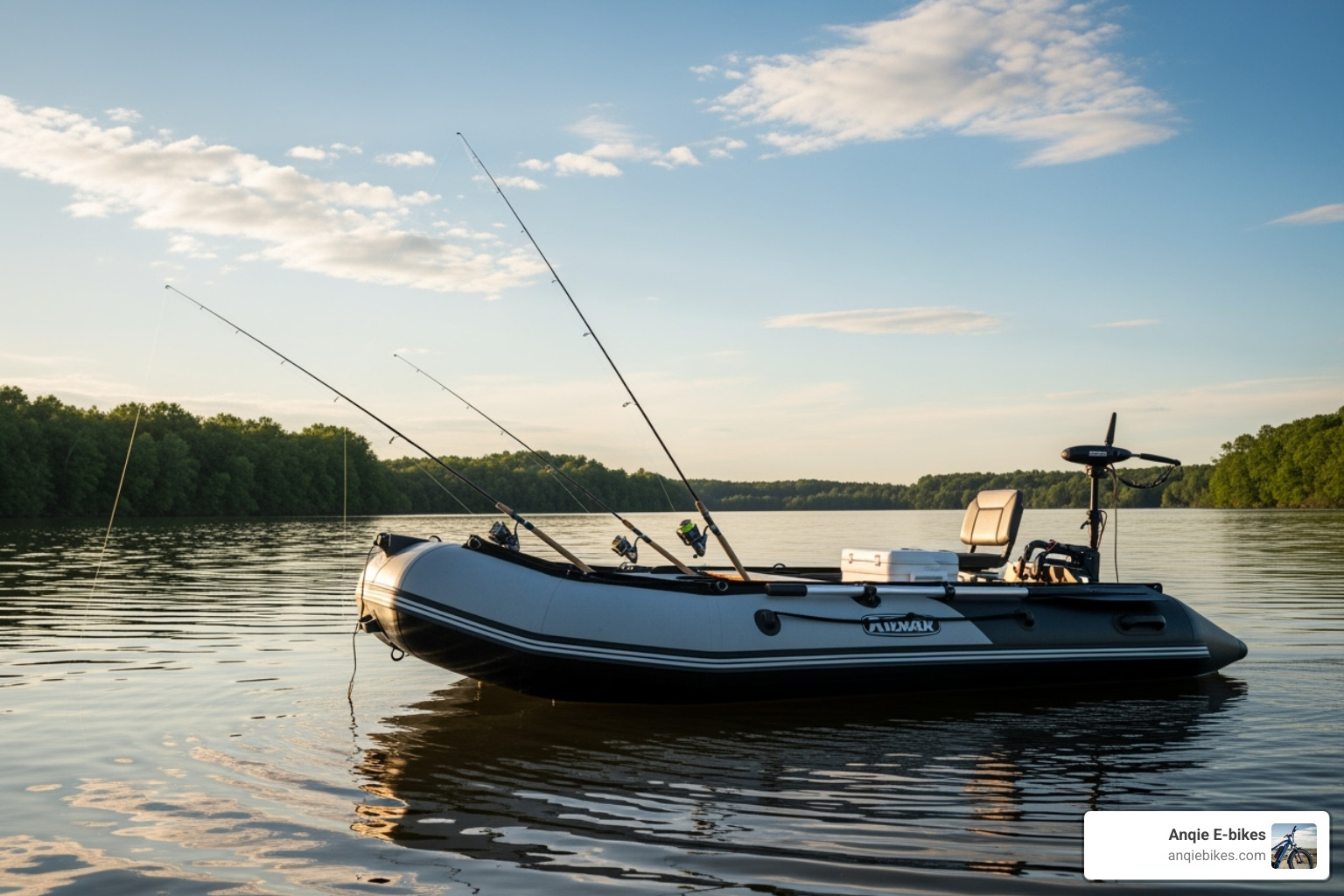 Aquamarine GYL300WF 10 ft inflatable fishing boat on the water - 10 ft inflatable fishing boat deluxe package Aquamarine GYL300WF 10 ft inflatable fishing boat on the water - 10 ft inflatable fishing boat deluxe package