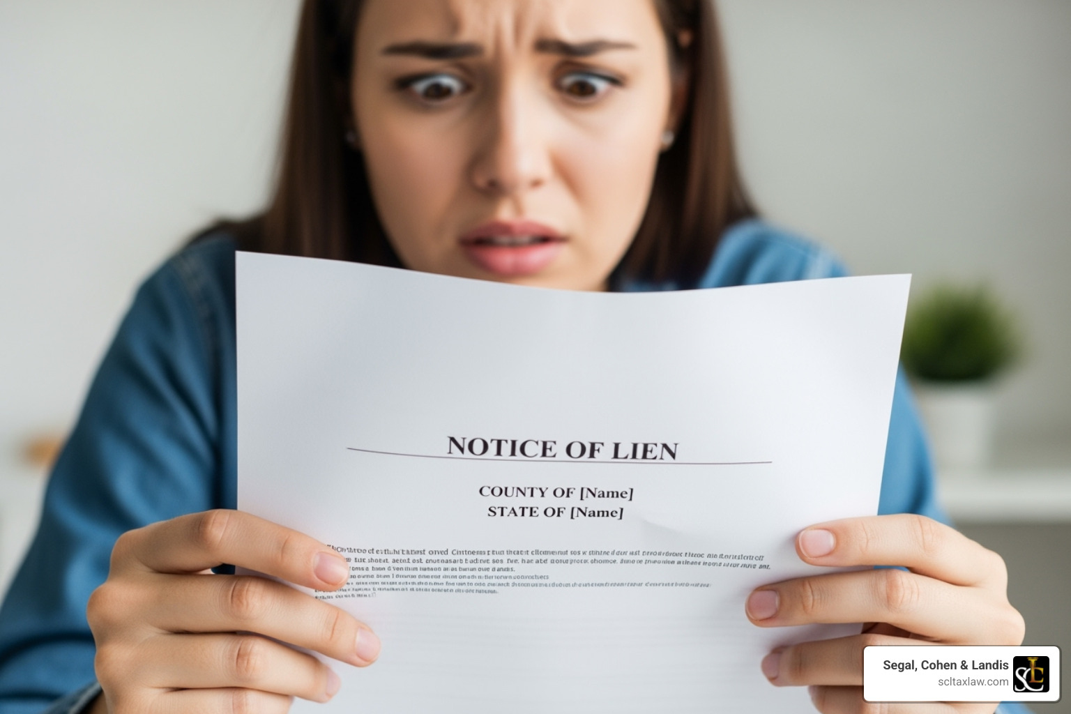 Person looking stressed while holding a notice of lien - What is a lien Person looking stressed while holding a notice of lien - What is a lien