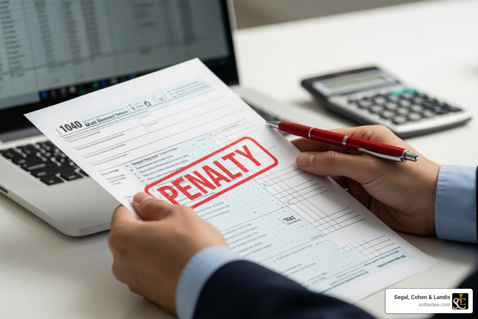 A magnifying glass over an IRS penalty notice - Avoid IRS penalties A magnifying glass over an IRS penalty notice - Avoid IRS penalties