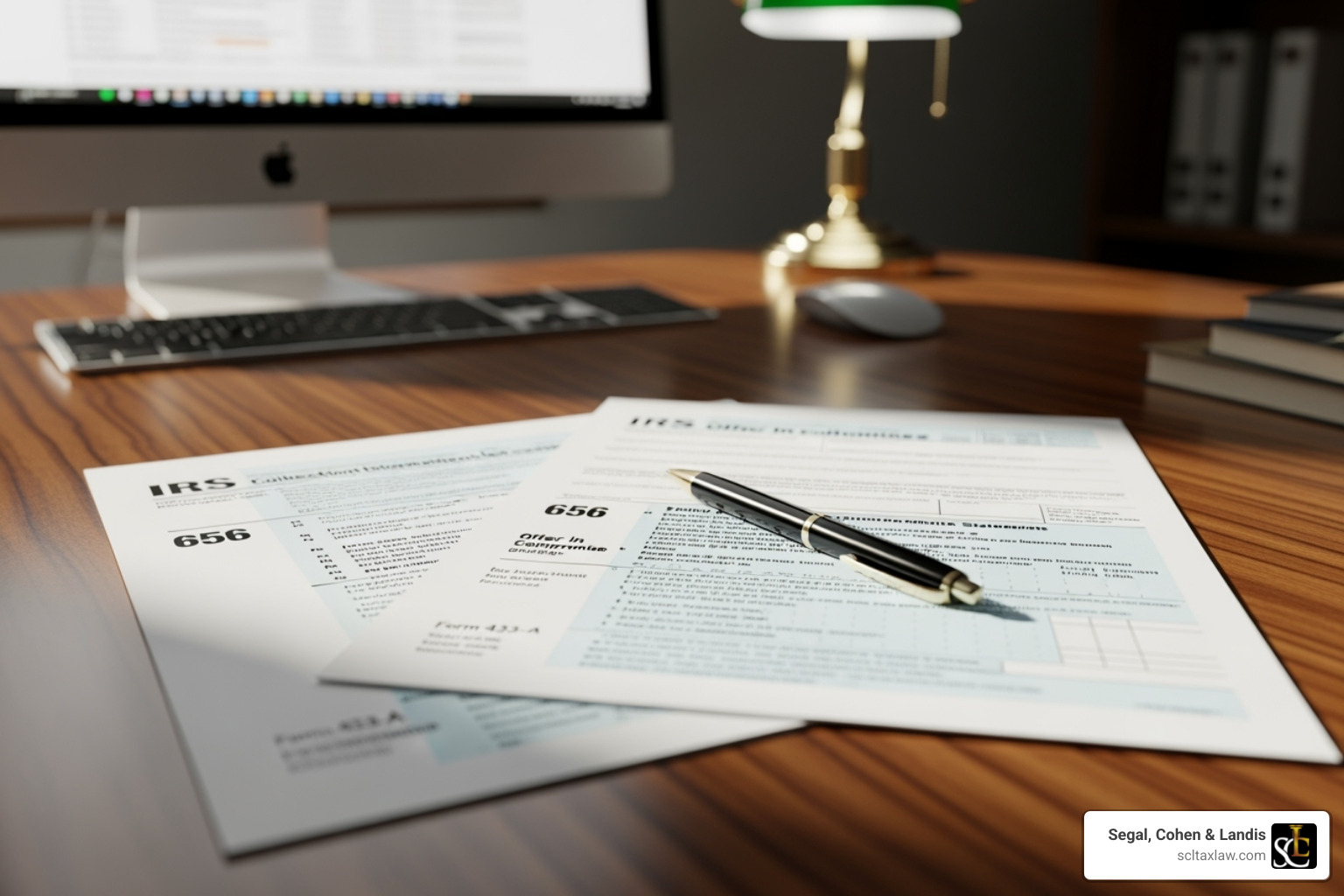 Image of Form 656 and Form 433-A stacked together - Offer in Compromise application