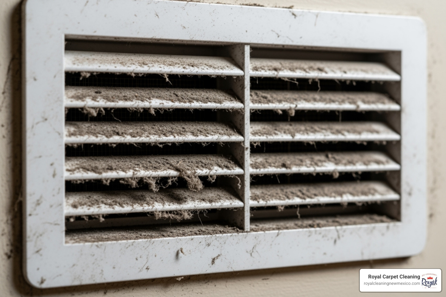 visibly dusty and dirty air vent cover - air duct and vent cleaning near me
