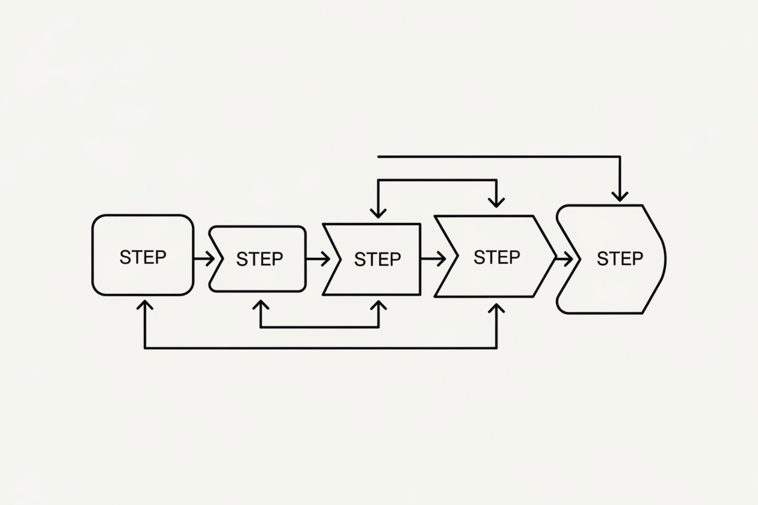 flowchart showing 5 steps of content automation implementation - Automated content marketing