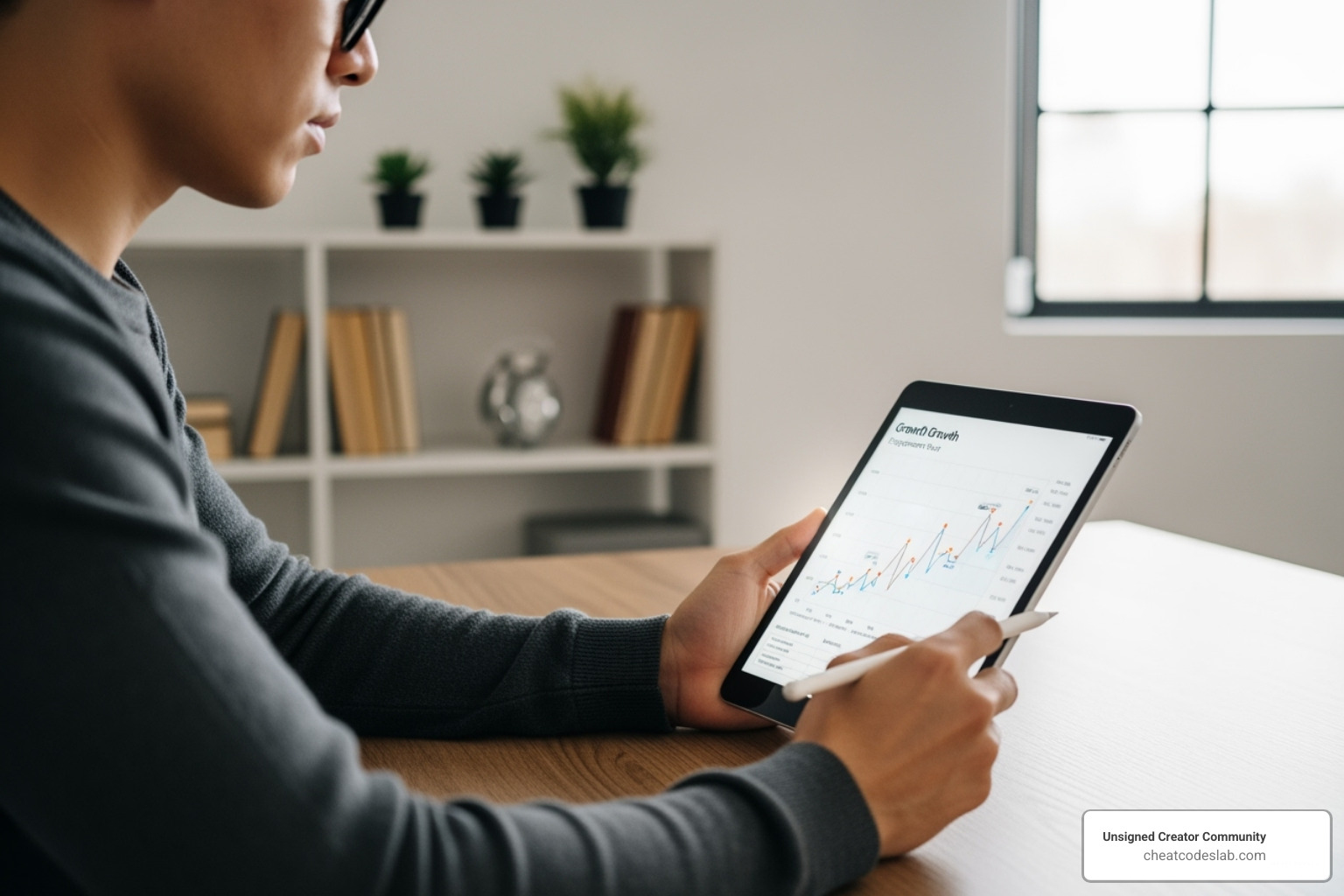 creator analyzing growth chart on tablet - find out who unfollowed you on instagram creator analyzing growth chart on tablet - find out who unfollowed you on instagram