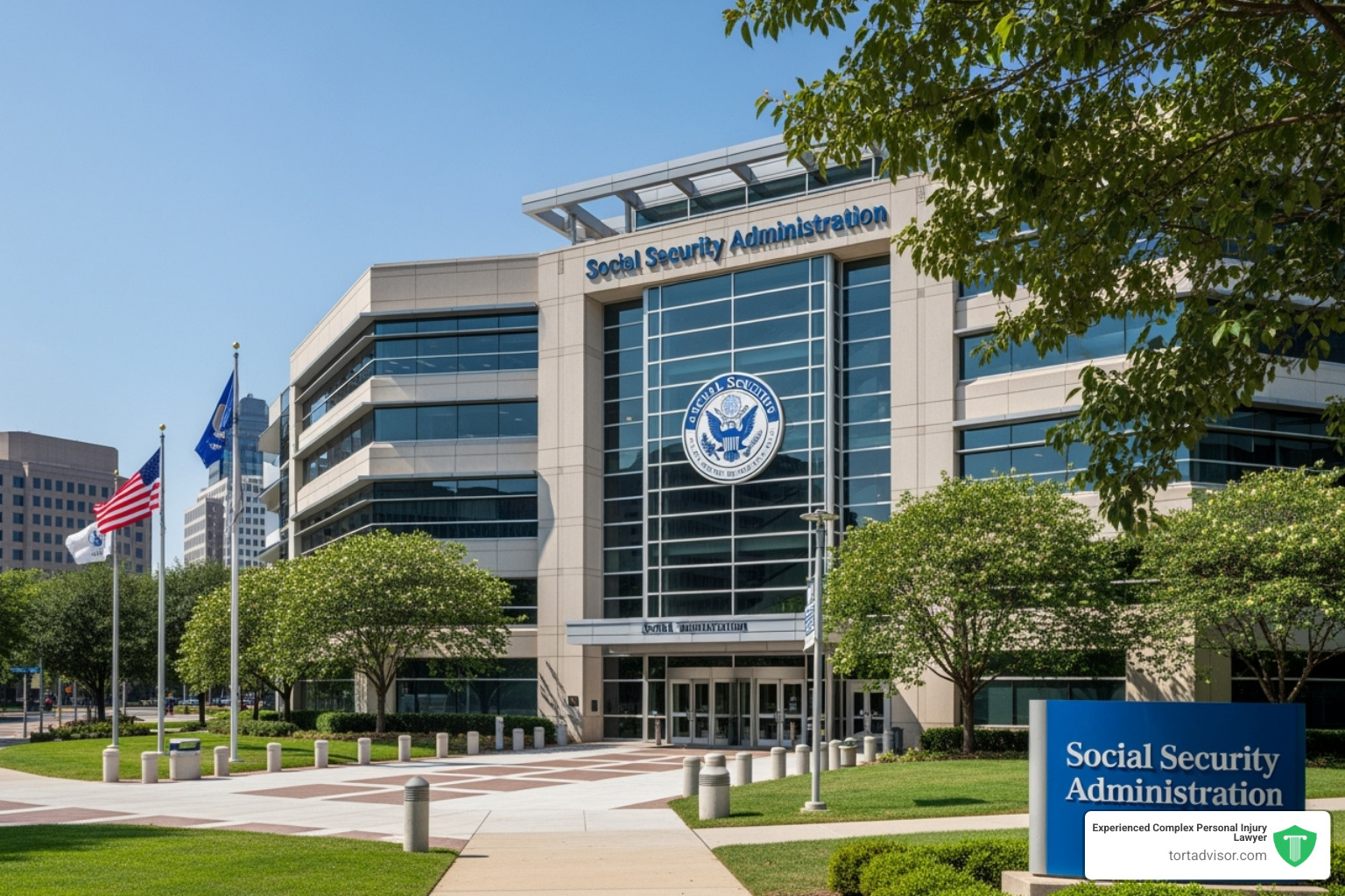Image of the Social Security Administration building - Disability benefits tax Image of the Social Security Administration building - Disability benefits tax