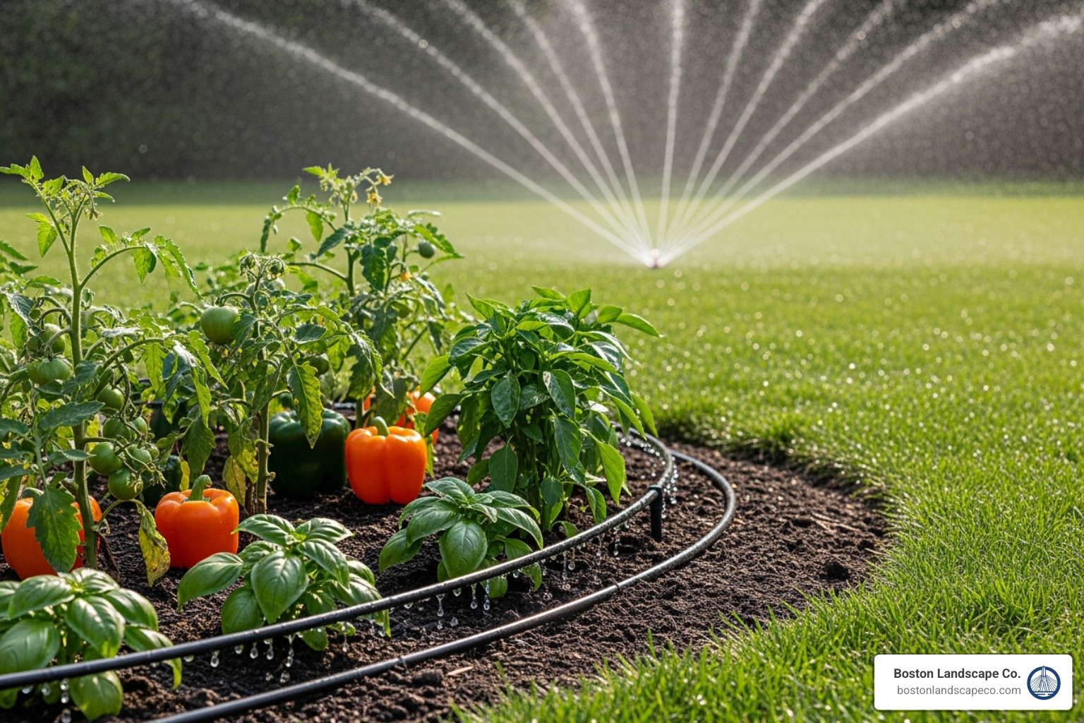 drip line in garden bed and pop-up sprinkler on lawn - price to install irrigation system drip line in garden bed and pop-up sprinkler on lawn - price to install irrigation system