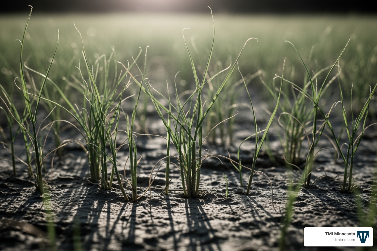 thin, spindly grass stretching for light - best turf for shade