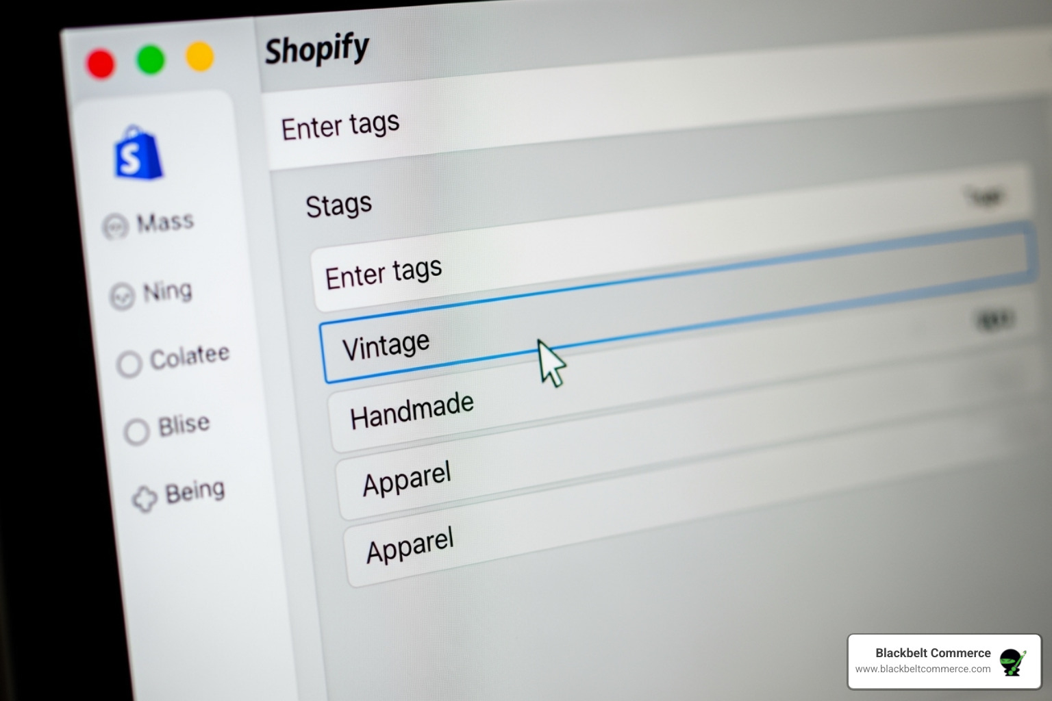 Shopify tag input field - shopify tags best practices