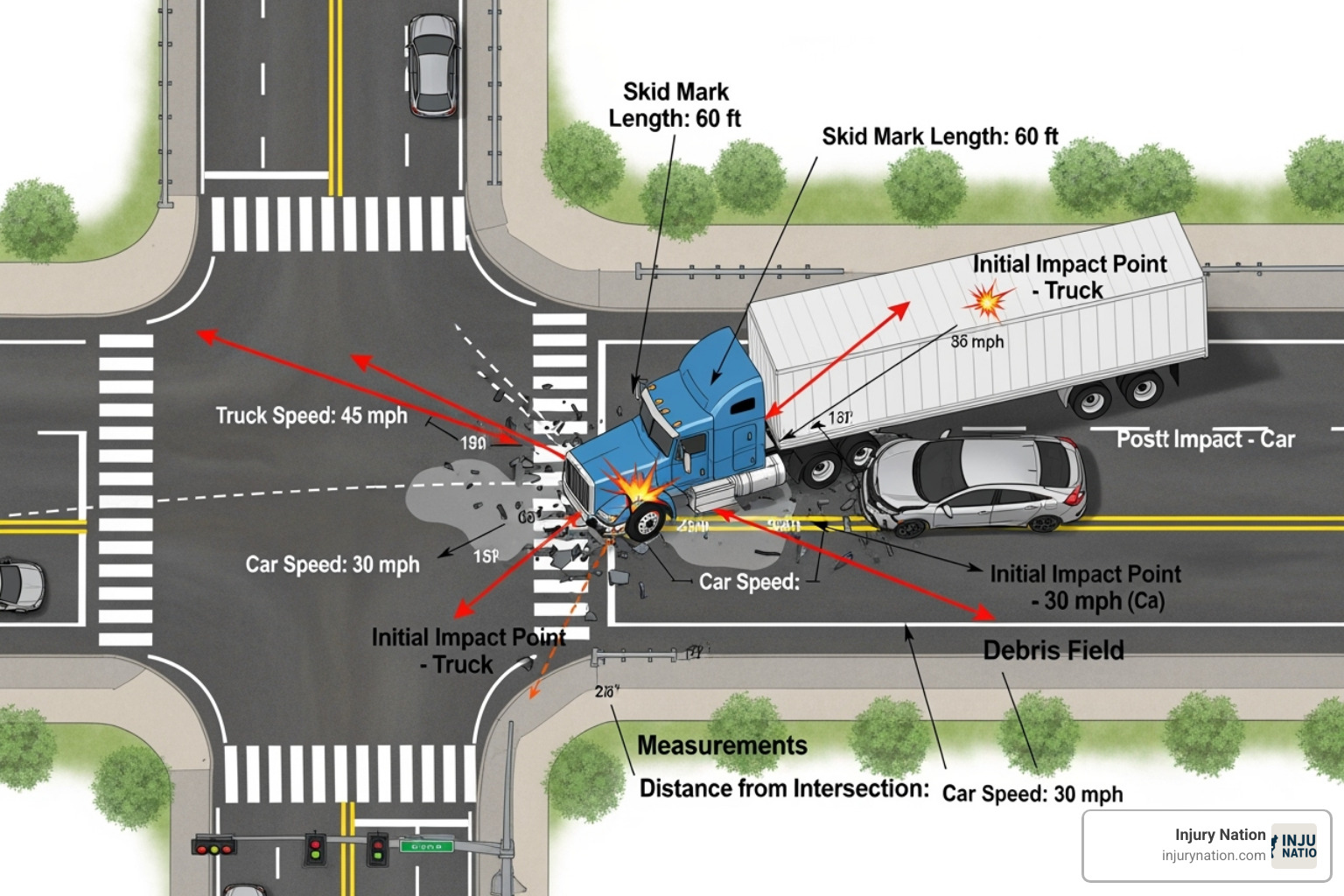 accident reconstruction diagram - Truck driver negligence accident reconstruction diagram - Truck driver negligence